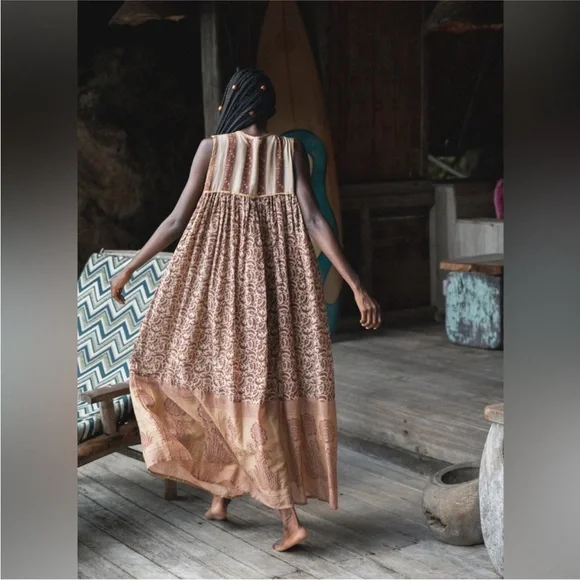 Daughters of India Maxi Dress - Brown and Purple - Picture 7 of 10